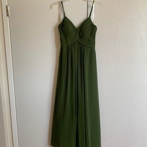 Olive green bridesmaid dress